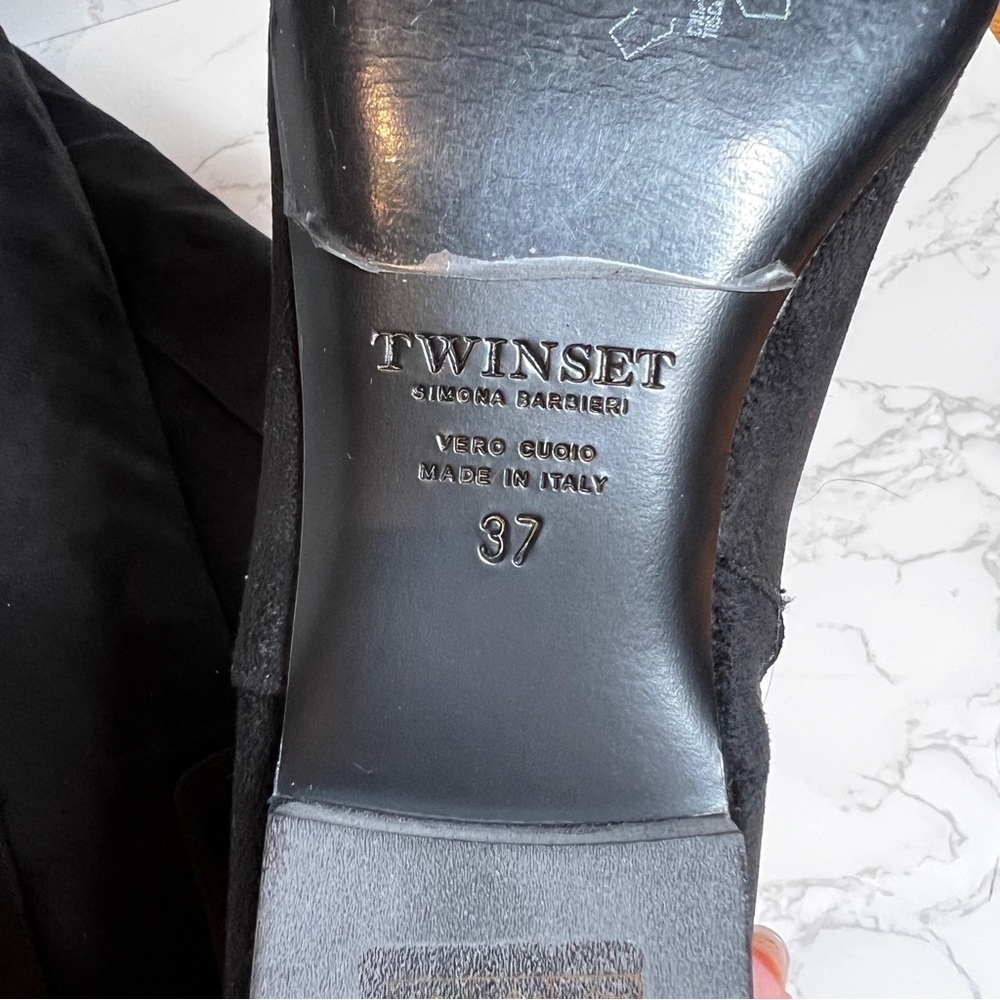 Twin-Set Women's Elegant Black Over the Knee Boots - Picture 6 of 7